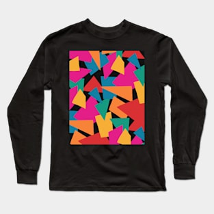 Abstract pattern 80s style geometric Long Sleeve T-Shirt